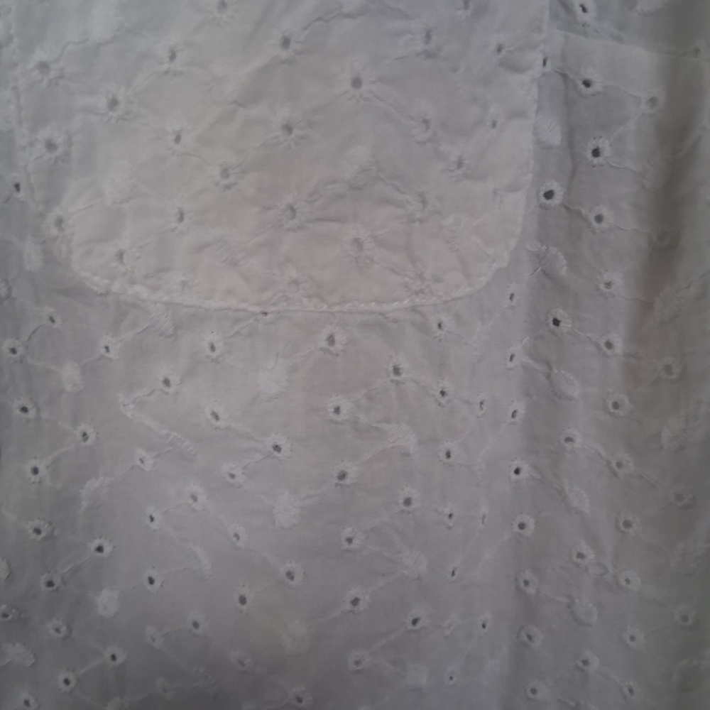 Croft & Barrow White Eyelet Embroidery Button Down Shirt - Picture 3 of 5